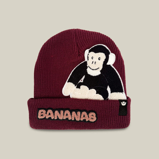 Double Stuffed - Bananas Beanie - big Desire Red
