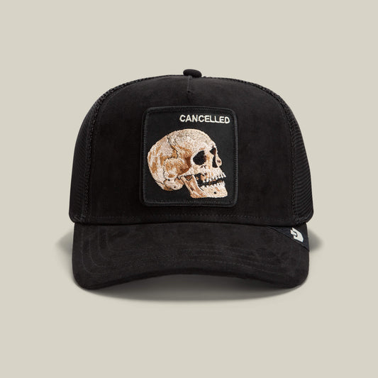 Bold Suede Skull Void Black